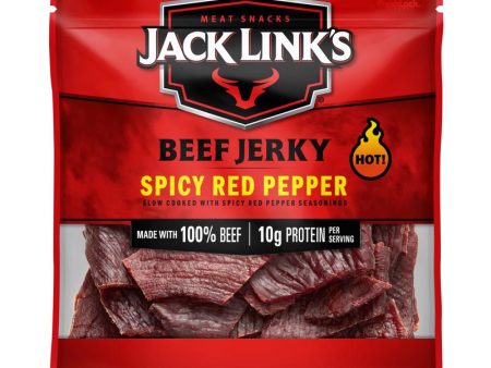 Jack Links Spicy Red Pepper Beef Jerky 2.85 oz Bagged Hot on Sale