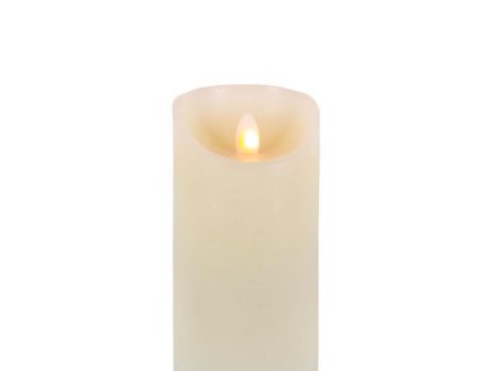 Gerson Bisque no scent Scent Flameless Pillar Candle Online Hot Sale