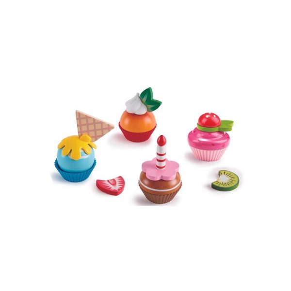 Hape Cupcake Play Set Wood 9 pc For Sale