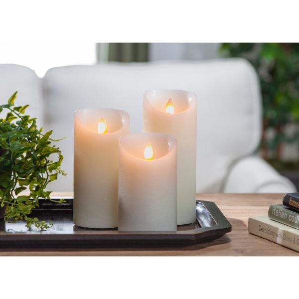 Gerson LED Bisque Flameless Candles 8 in. Hot on Sale