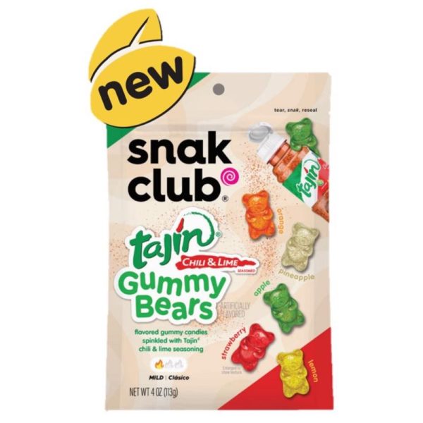 Snak Club Tajin Chili and Lime Gummi Candy 4 oz Bagged - 6 Pack Online now