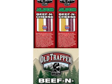 Old Trapper Jalapeno Beef Stick and Cheese 1.3 oz Boxed For Sale