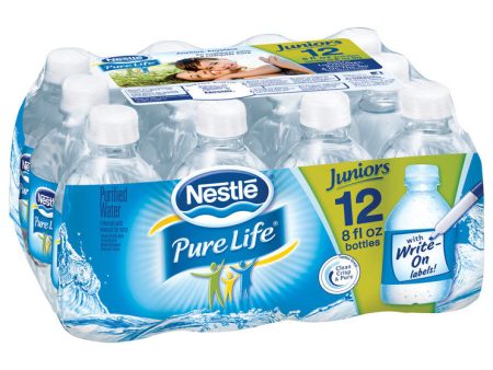 Nestle Waters Pure Life Bottled Water 8 oz 12 pk Hot on Sale