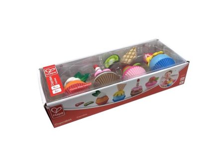 Hape Cupcake Play Set Wood 9 pc For Sale