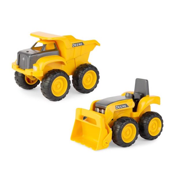 TOMY John Deere Dump Truck and Tractor Toy Plastic Yellow 2 pc Supply