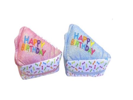 Multipet Assorted Plush Birthday Cake Slice Dog Toy 6 in. 1 pk Online