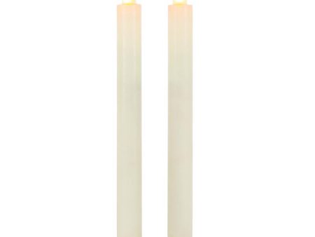 Gerson LED Bisque Aurora Flame Taper Candle 10 in. Fashion