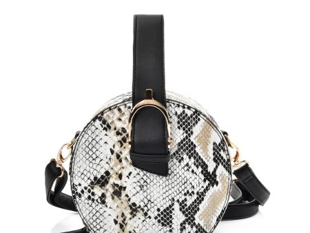 VK2120 BEIGE - Snakeskin Pattern Small Tote Bag Supply