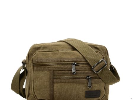 VK5493 Khaki - Sports Cross Body Bag With Multiple Zipper Discount