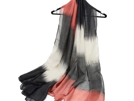 SF1221 PINK - Contrasting Colors Splicing Pattern Scarf For Women Online Sale