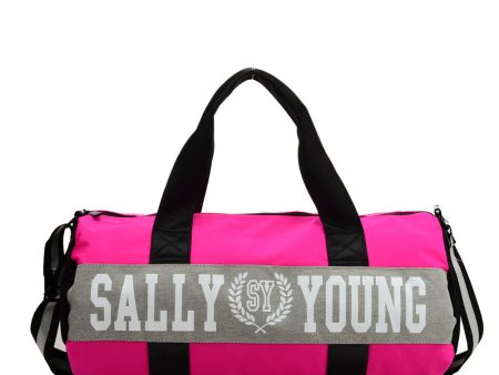 SY2185 FUSHIA - Tote And Crossbody Traveling Bag With Colour Collision Splicing Design For Cheap