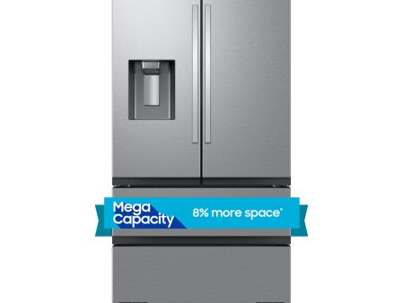 25 cu. ft. Mega Capacity Counter Depth 4-Door French Door Refrigerator with Four Types of Ice in Stainless Steel Supply