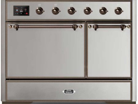 Majestic II 40 Inch Dual Fuel Natural Gas Freestanding Range in Stainless Steel with Bronze Trim Online now