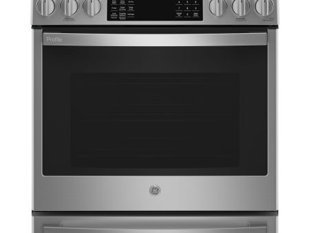 GE Profile™ 30  Smart Slide-In Front-Control Gas Fingerprint Resistant Range with No Preheat Air Fry Online